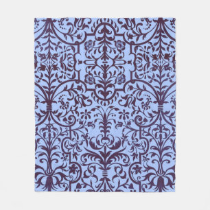Viktorianisches Motiv in blau Fleecedecke