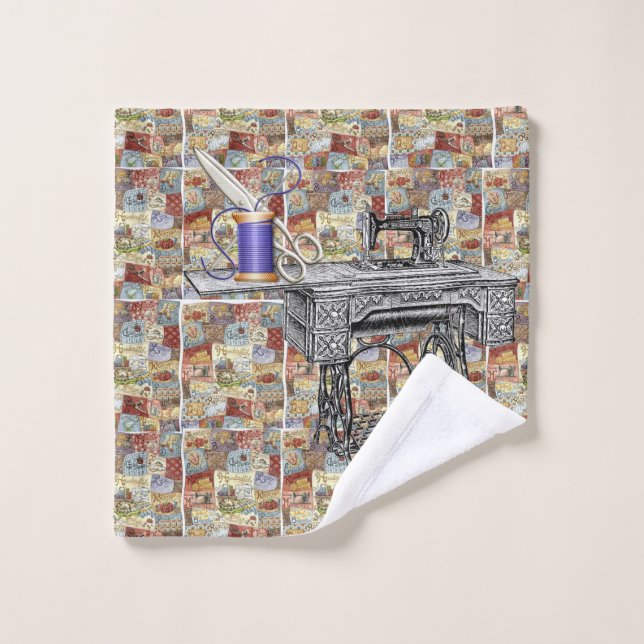Viktorianisches Nähbad Handtuchhalter Set (Waschlappen)