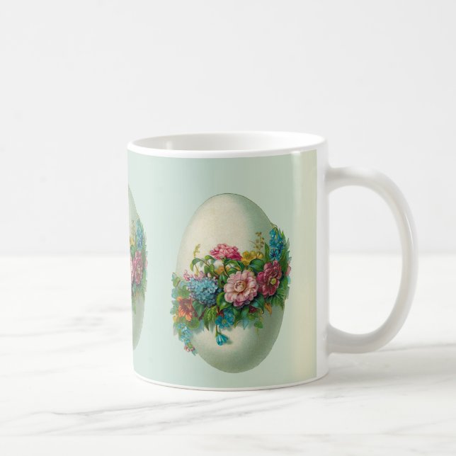 Viktorianisches Ostern-Blumen-Ei! Kaffeetasse (Rechts)