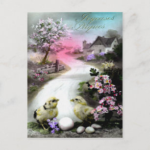 Viktorianisches Ostern Feiertagspostkarte