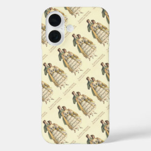 Viktorianisches Paar Weihnachten im Vintage-Stil iPhone 16 Hülle