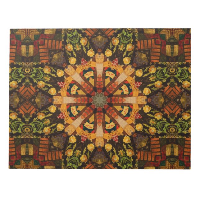 Viktorianisches Patchwork Kaleidoskop Notizblock (Vorderseite)