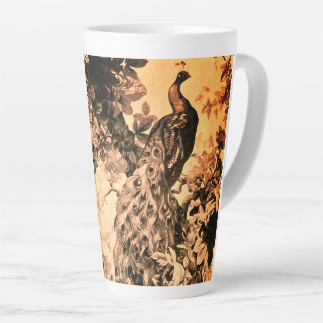 Viktorianisches Pfauenblütenmuster Milchtasse (Rechte Ecke)