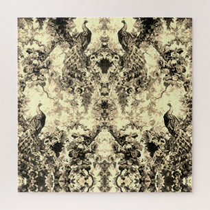 Viktorianisches Pfauenflorentoom Puzzle