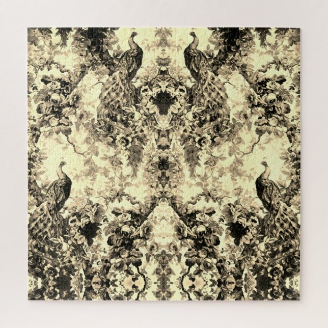 Viktorianisches Pfauenflorentoom Puzzle (Vertikal)