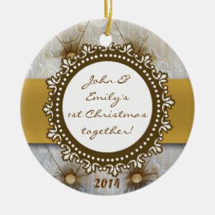 Viktorianisches Pin Tuck Stoff Namensornament pers Keramikornament