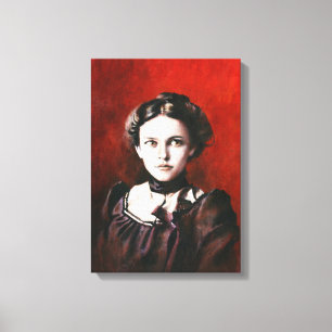 Viktorianisches Portrait Junge Frau in den 1890er  Leinwanddruck