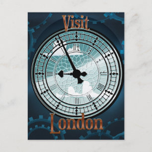 Viktorianisches Reiseplakat in London Postkarte