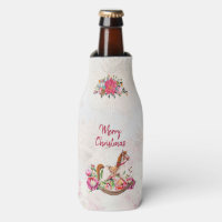 Viktorianisches Rockpferd & Poinsettia Weihnachten