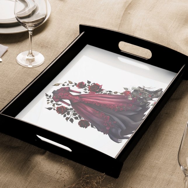 Viktorianisches Rotes Kleid und Heels | Antike Ros Seidenpapier (Von Creator hochgeladen)