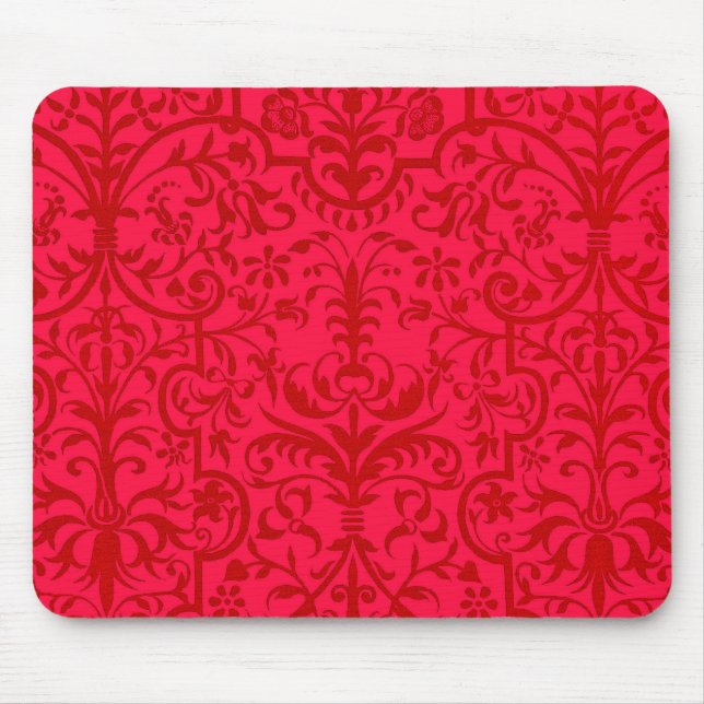 Viktorianisches rotes Motiv Mousepad (Vorne)