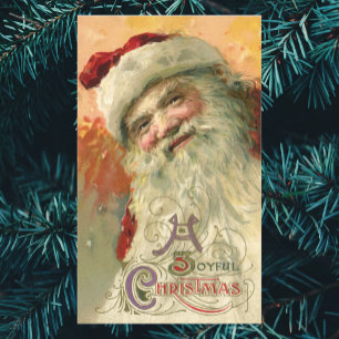 Viktorianisches Santa-Claus-Porträt, vintage Weihn Rechteckiger Aufkleber