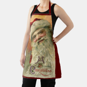 Viktorianisches Santa-Claus-Porträt, vintage Weihn Schürze