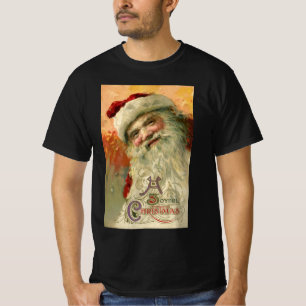 Viktorianisches Santa-Claus-Porträt, vintage Weihn T-Shirt