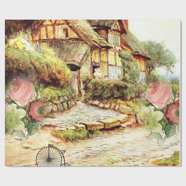 Viktorianisches Schleifpapier Geschenkpapier (Flach)