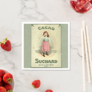Viktorianisches Schokoladen-Kuss-Mädchen-Zucker Serviette