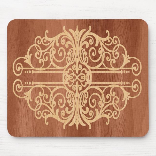 Viktorianisches Schwarz-Schwarz-Schwarz-Schwarz-Sc Mousepad (Vorne)