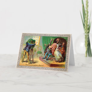 Viktorianisches seltsames Fotoshooting-Weihnachtsk Feiertagskarte