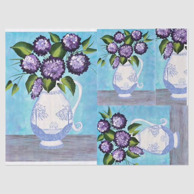 Viktorianisches Shabby Chic Tissue Paper für DIY Seidenpapier (Vorderseite)