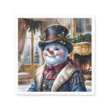 Viktorianisches Snowman Weihnachtsdesign