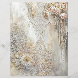 Viktorianisches Spitzen-Scrapbook-Blatt