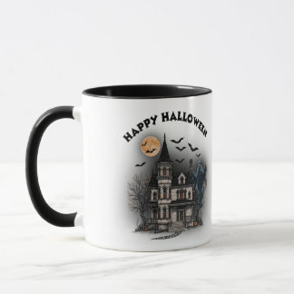 Viktorianisches Spukhaus Vintage-Halloween-Tasse Tasse