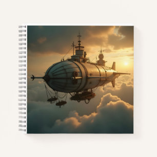 Viktorianisches Steampunk-Airbus-Notebook Notizbuch