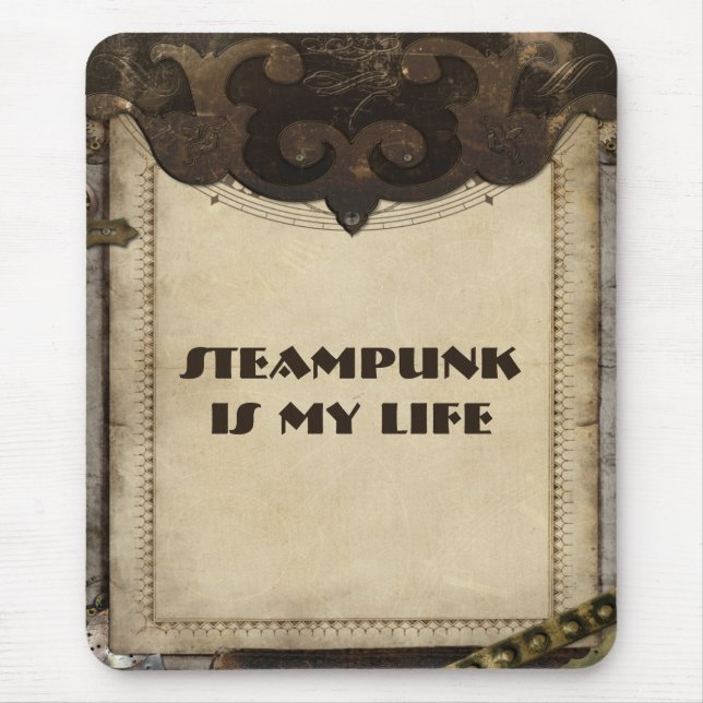 Viktorianisches Steampunk Leder mögen Mousepad (Vorne)