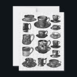 Viktorianisches Tee-Party Einladung<br><div class="desc">Erstellt aus Viktorianischen Teetasse-Illustrationen. Passen Sie es mit Ihrem eigenen Text an.</div>