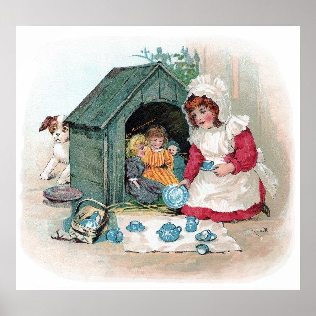 Viktorianisches Tee-Party im Doghouse Poster (Vorne)