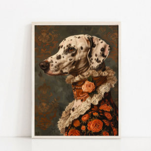 Viktorianisches Tierporträt, gekleidete Hunde-Druc Poster