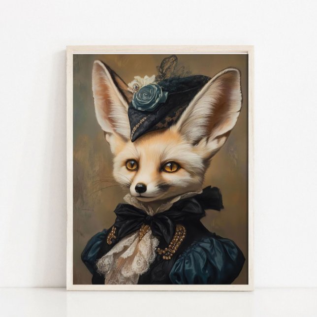 Viktorianisches Tierporträt, königliche Lady Fuchs Poster (Von Creator hochgeladen)