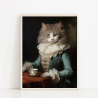Viktorianisches Tierporträt, königliche Lady Katze