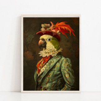 Viktorianisches Tierporträt, Royal Parrot Vintage Poster