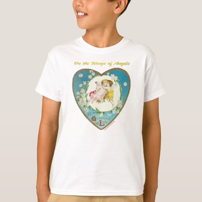 Viktorianisches Valentine Über den Engel - Geschen T-Shirt (Vorderseite)
