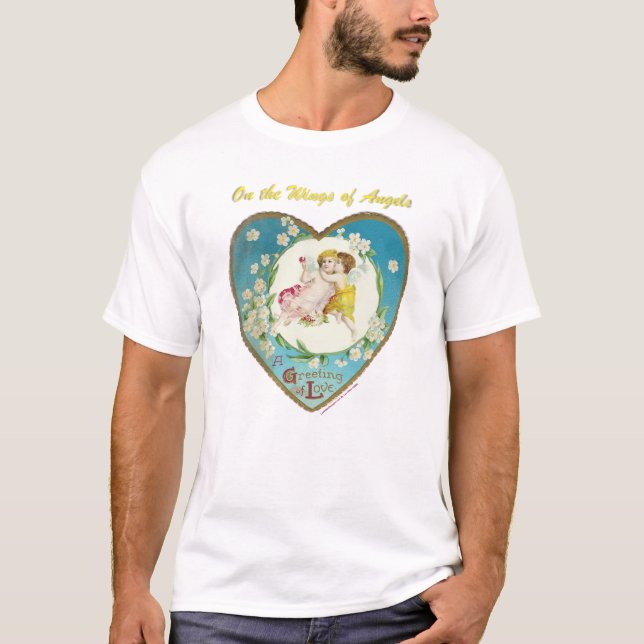 Viktorianisches Valentine Über den Engel - Geschen T-Shirt (Vorderseite)