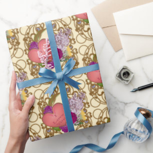 Viktorianisches Valentins-Blumenverpackungspapier Geschenkpapier