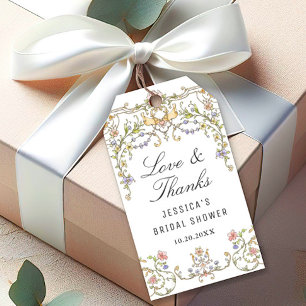 Viktorianisches Verziertes Grace Floral Brautparty Geschenkanhänger