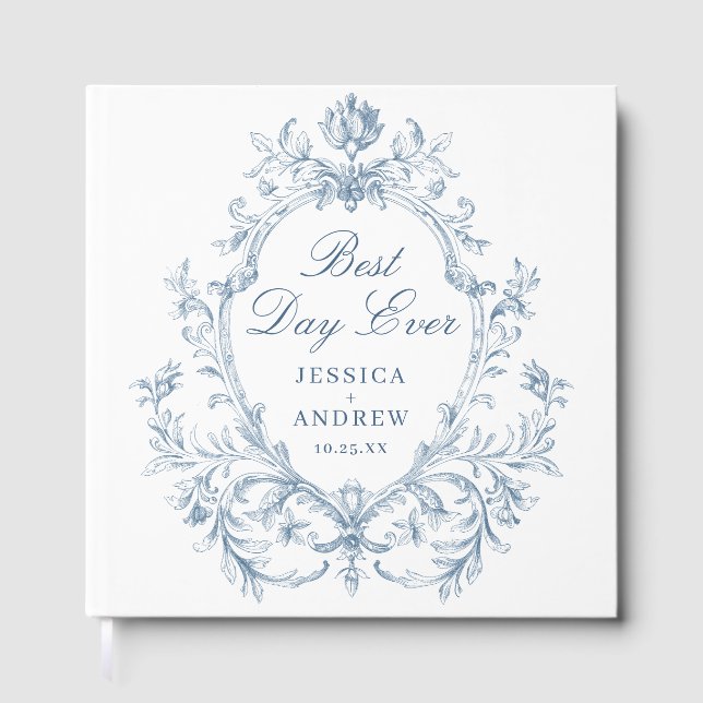 Viktorianisches Verziertes Grace Floral Wedding Fo Gästebuch (Vorderseite)