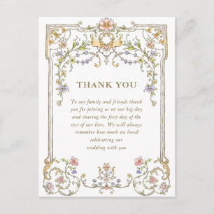 Viktorianisches Verziertes QR-Foto Vielen Dank Postkarte