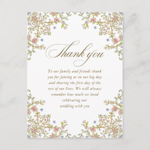 Viktorianisches Verziertes QR-Foto Vielen Dank Postkarte