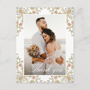 Viktorianisches Verziertes QR-Foto Vielen Dank Postkarte