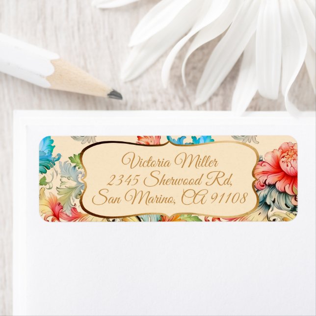 Viktorianisches Vintages Blumenmuster (Insitu)