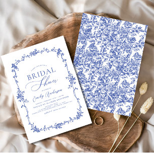 Viktorianisches Vintages französisches Dusty Blue Einladung