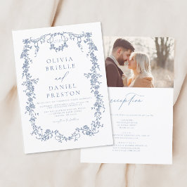 Viktorianisches Vintages französisches Foto auf ei Einladung