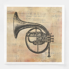 Viktorianisches Vintages Französisches Horn Epheme Serviette