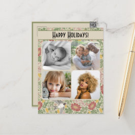 Viktorianisches Vintages Frühjahr Rotes Daisy-Foto Postkarte