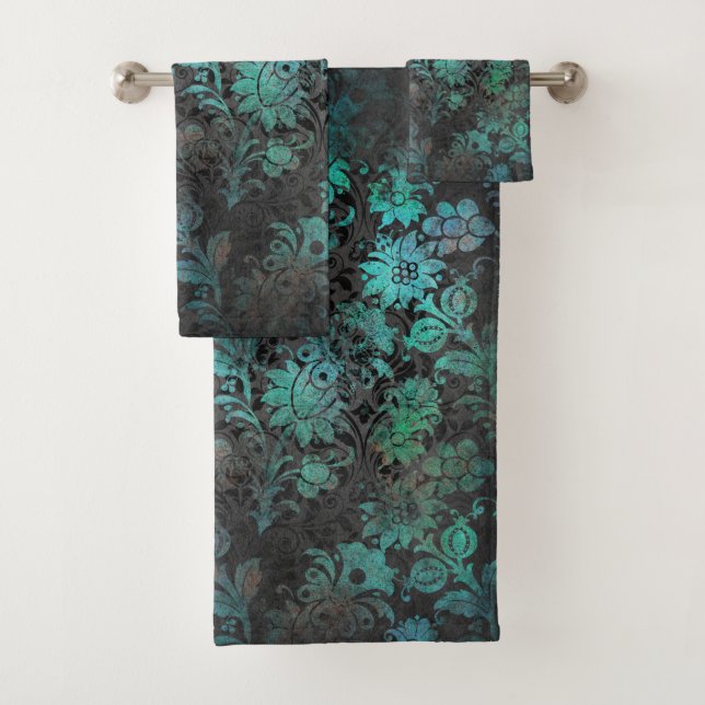 Viktorianisches Vintages Goth Bath Handtuch Set (Insitu)