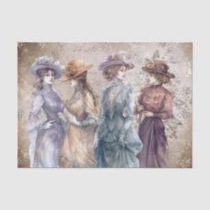 Viktorianisches Vintages Lady-Portrait Seidenpapier