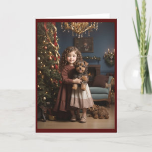 Viktorianisches Vintages Retro-Weihnachten Feiertagskarte